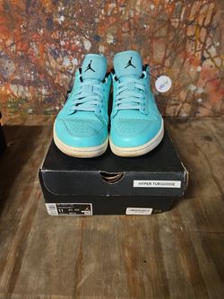 Air Jordan 1 Low Hyper Turquoise sz11