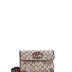 Gucci Neo Vintage Flap Belt Bag GG Coated Canvas
