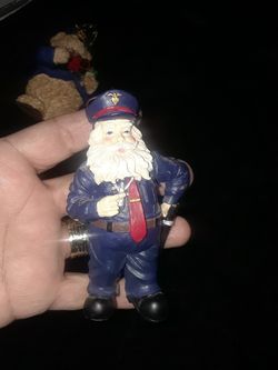 set of 3 police Santa