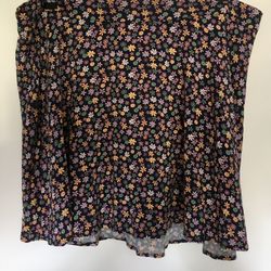 Floral Mini Skirt, XL