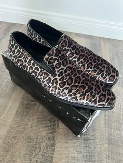 Saks Fifth Ave Leopard loafers