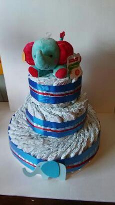 Elephant diaper cake