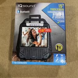Supersonic IQ-1504DJWK 15" Touch Screen Karaoke System with 2 Built-in 4" speakers NEW