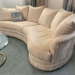 Curved Cream Sofa