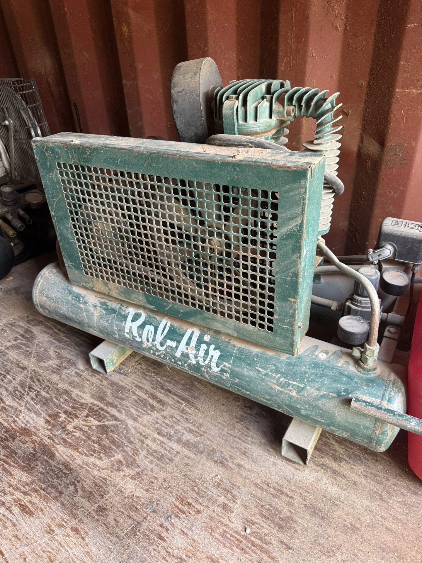 Rolair 2 HP Twin Tank Electric Belt Drive Air Compressor