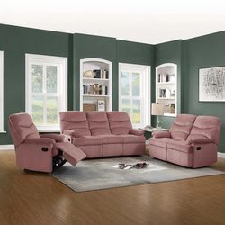 New 3 piece fabric recliner couch set/ free delivery