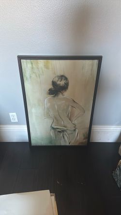 Large Modern Figurative Wall Art – Framed Canvas