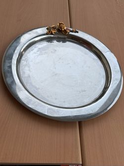 Wallace Baroque vintage silver-plated serving tray (12.8'')