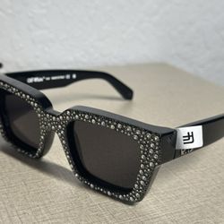 Off-White Virgil L Rhinestones Silver Dark Grey