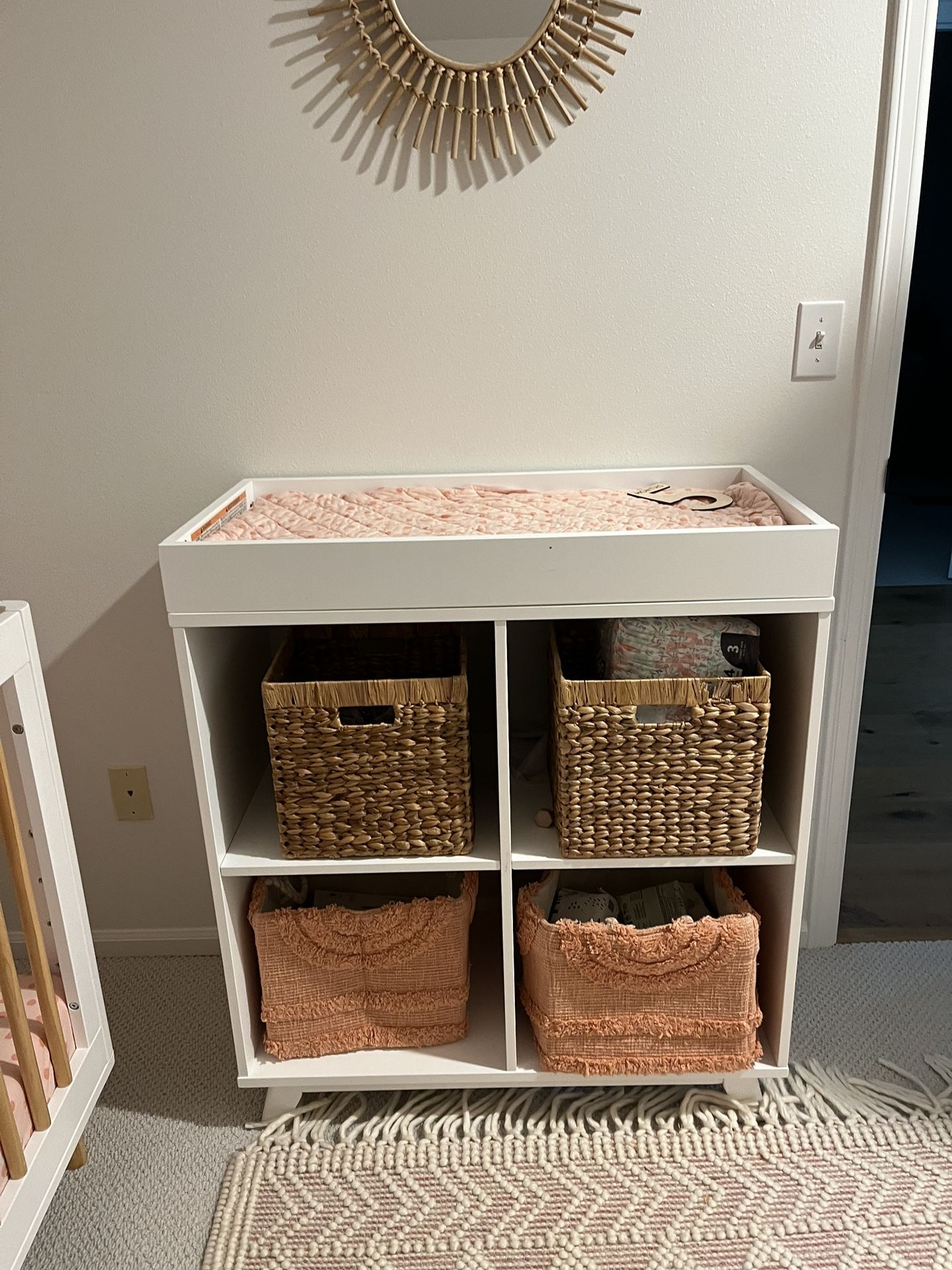 Convertible Changing Table and Cubby Bookcase