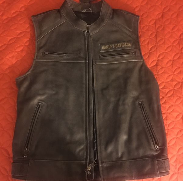 Harley-Davidson® Men&#39;s Passing Link Leather Vest | Charcoal Grey for Sale in Los Angeles, CA ...