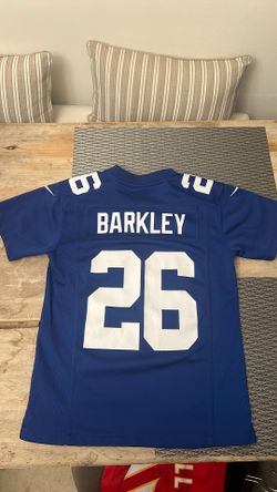 Saquon Barkley New York Giants Youth Small 2018 Nfl Draft Pick Game Jersey – Royal
