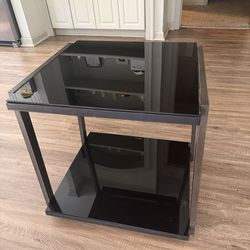 Black glass End tables