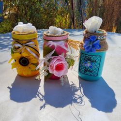 Handmade Reusable Mason Jar Tissue Holder 🤧 🎄 Make Perfect Gifts ‼️ 🎄 🎁 