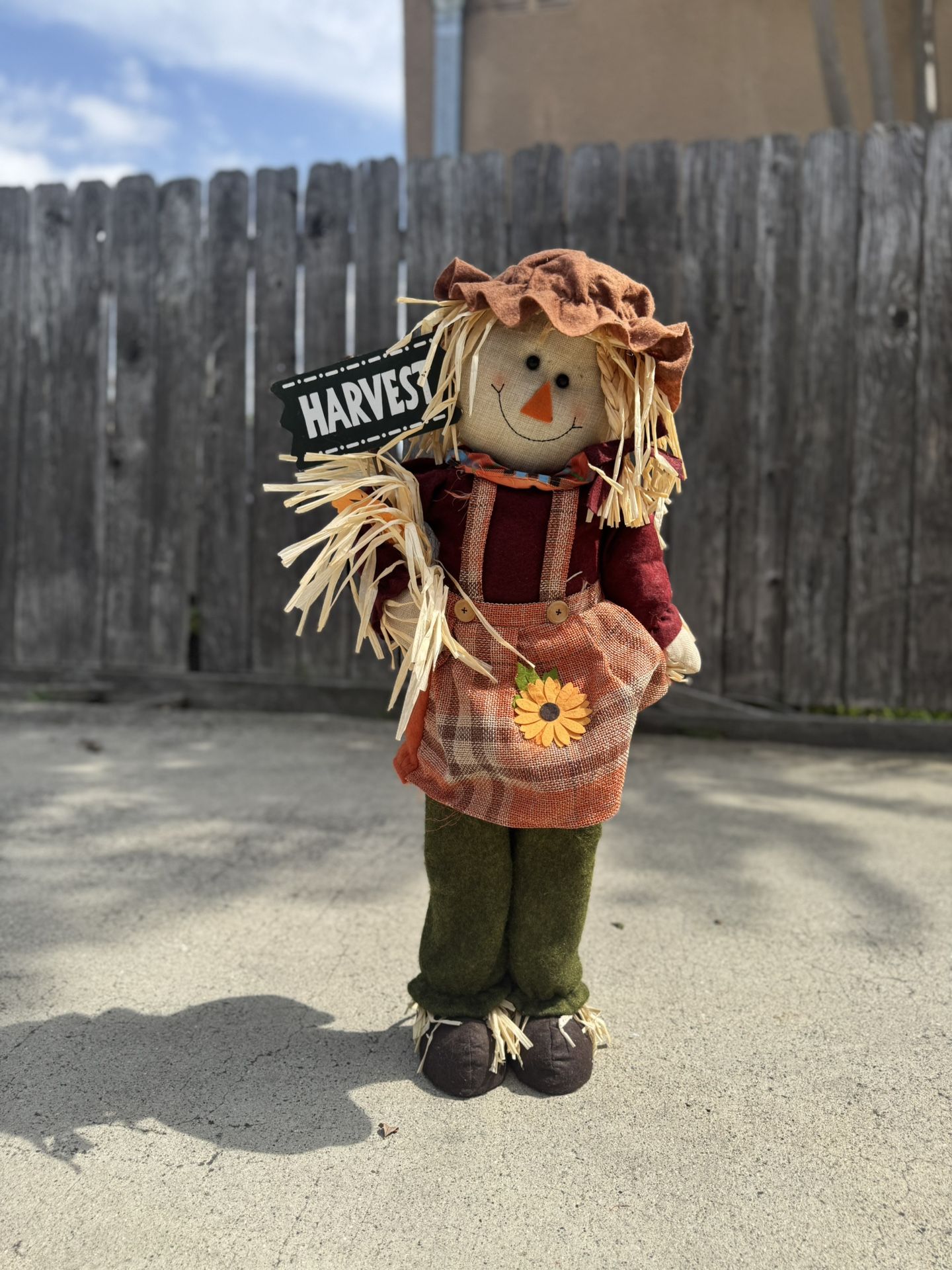 Cute Fall Harvest Scarecrow Decoration