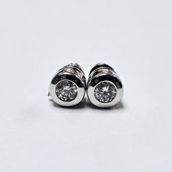 Gold Natural Diamond Stud Earrings #12795