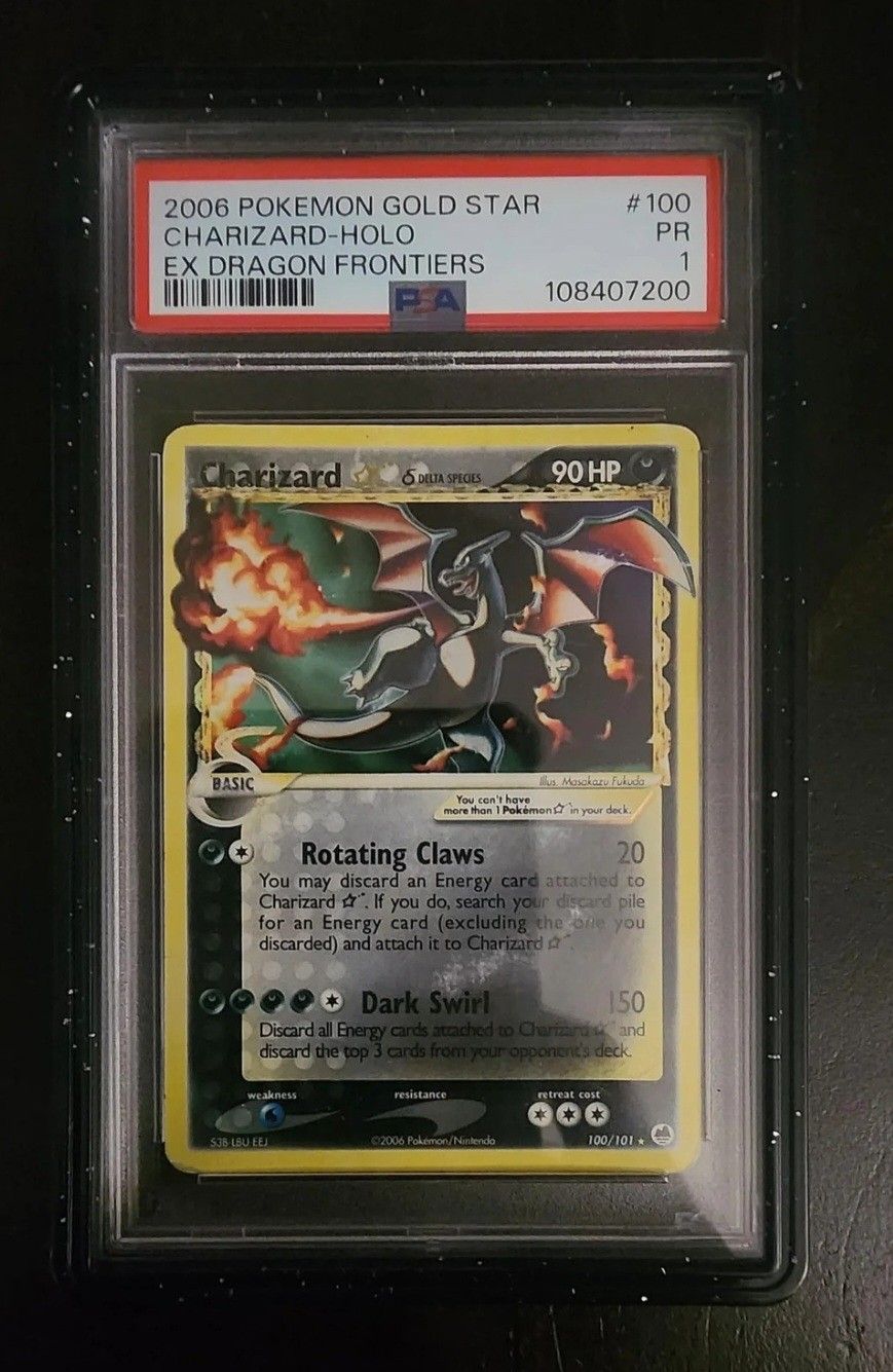 Gold Star Charizard PSA 1 (READ DESCRIPTION)