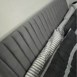 Queen Size Velvet Headboard (No Box Spring Needed) 
