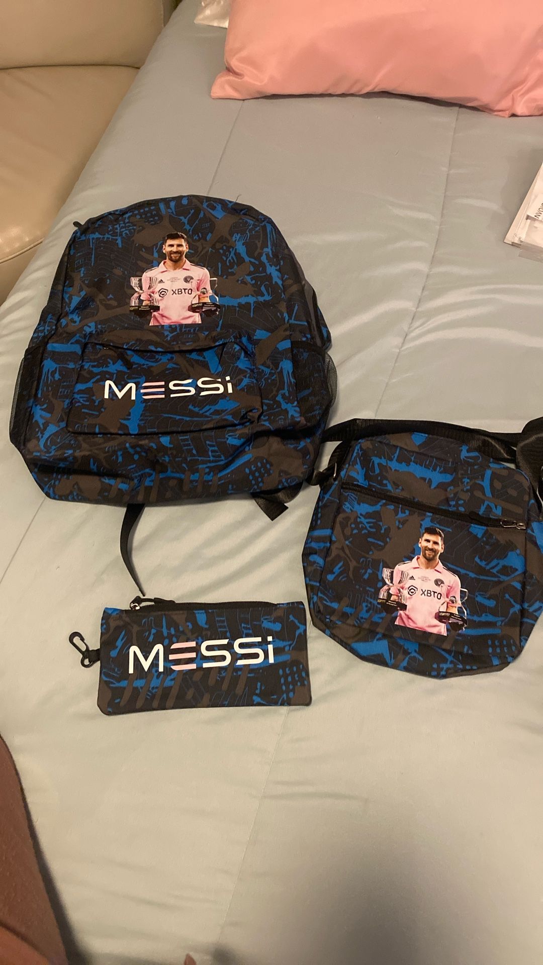 Messi Backpack,lunchbox And Pencil pouch