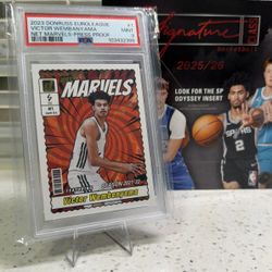 VICTOR WEMBANYAMA 2023-24 Donruss EuroLeague Net Marvels Press Proof PSA 9 GEM