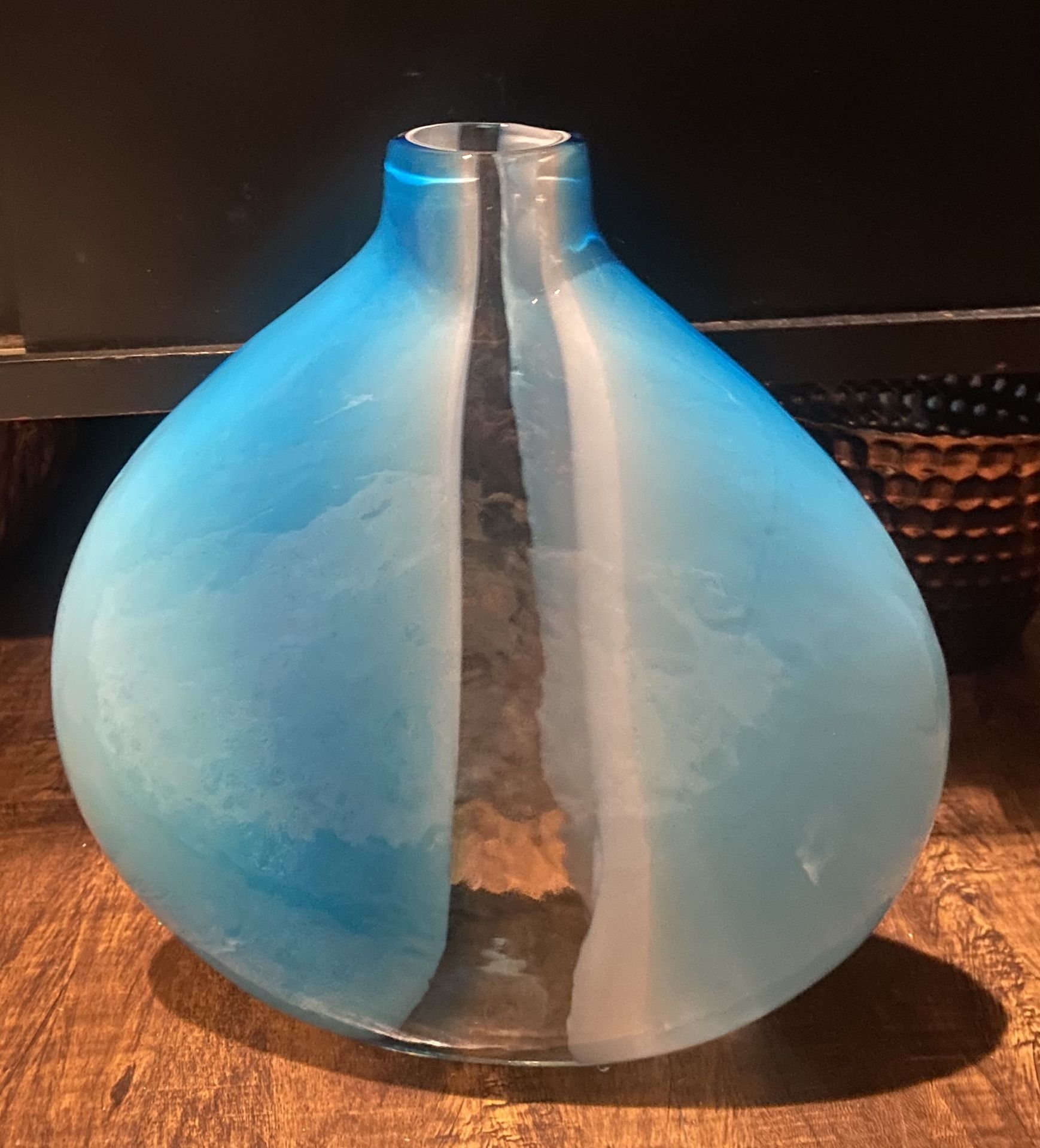 Mid Century Bubble Glass Murano Vase