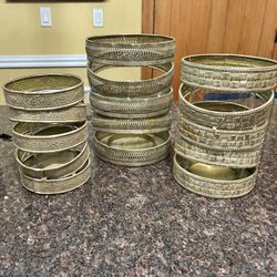 BRASS DECORATIVE CONTEMPORARY HOME DECORE THAT HIDES THE CANDLE HOLDERS STYLISHLY!
