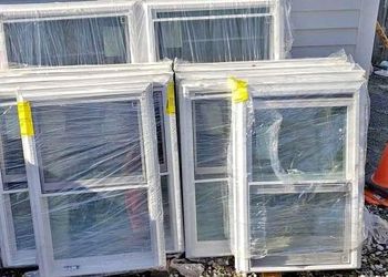 White Vinyl Double-Hung Windows – Set