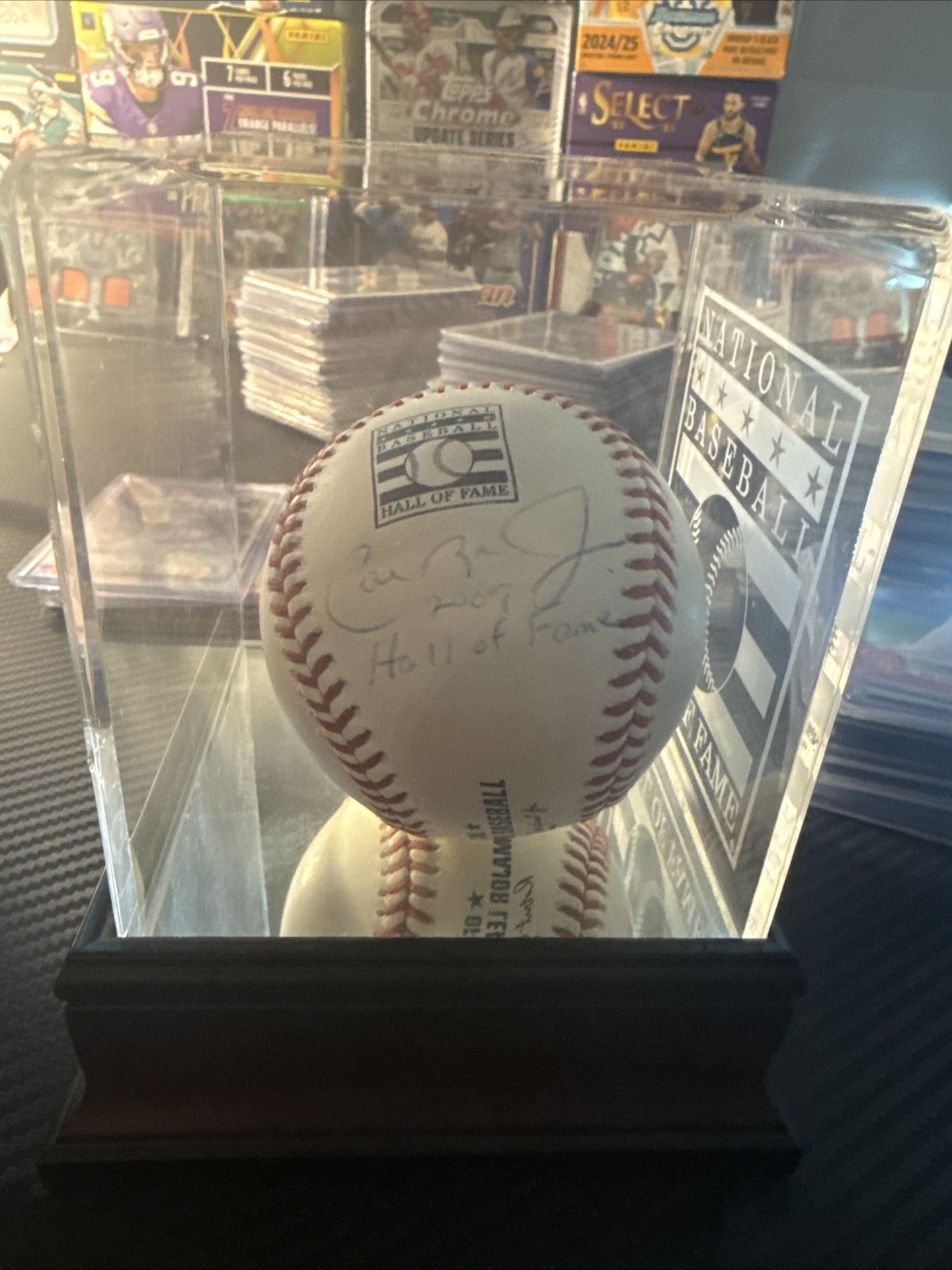 Cal ripken jr signed hall of fame 2007 baseball