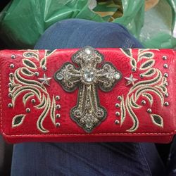 Women's Bling Cross Wallet 