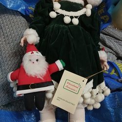 Porcelain Christmas Doll