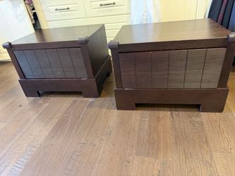 night stand set of two dark brown