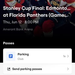 Thursday, June 12th - Stanley Cup Final Club parking pass - $80