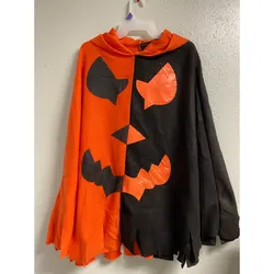 Halloween Jack O Lantern Fleece Poncho- Adult- NWOT