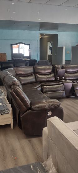 New sectional sofa with 3 power recliners on sale now