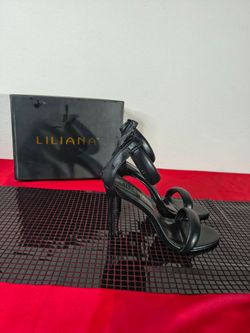 Liliana Women's Tisha-112 Puffy Ankle STrap Heels (Size 10)