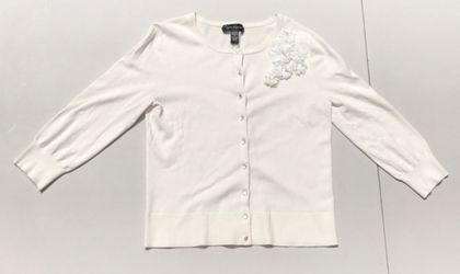Cardigan w/ Flower Decal (M)