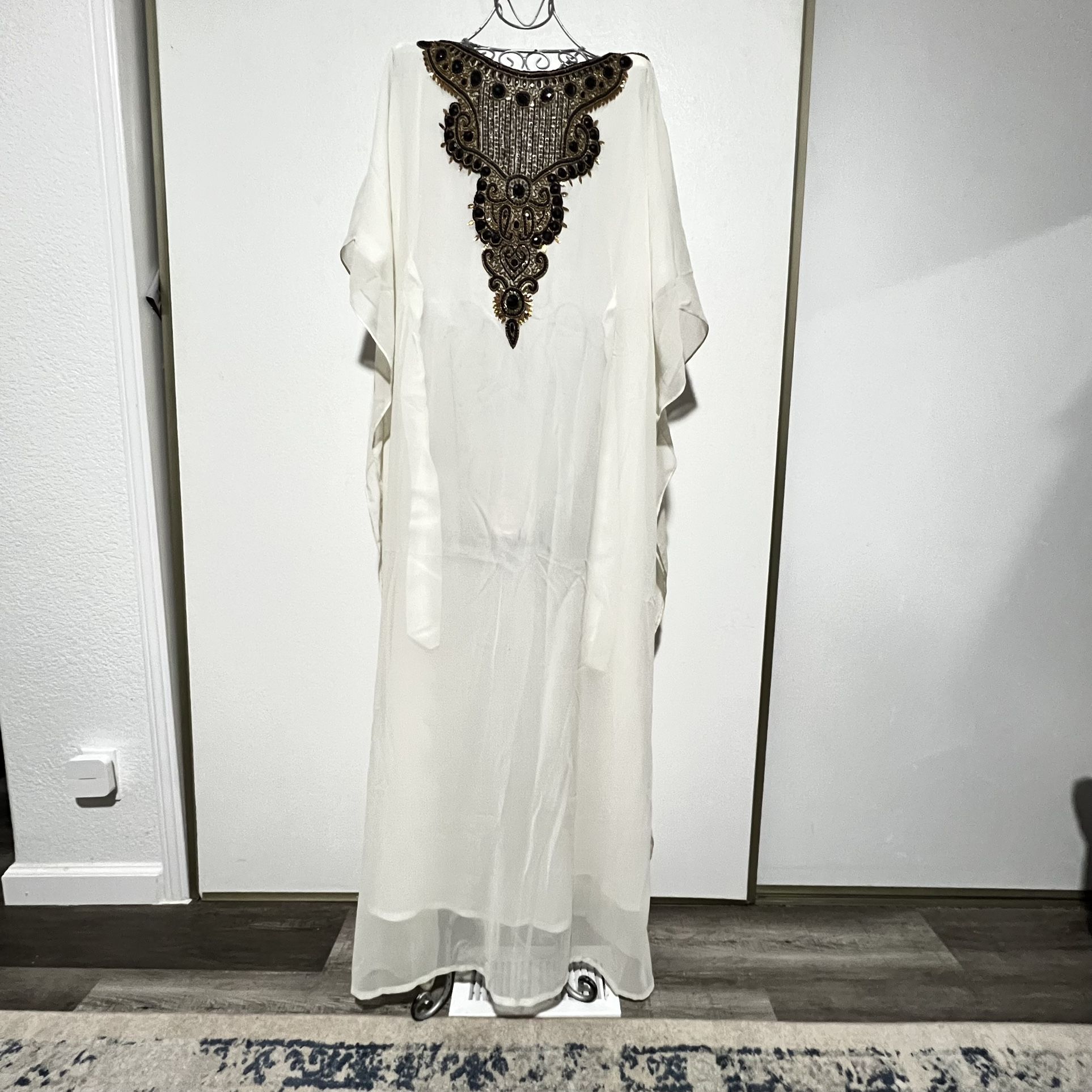 Dress beige & Gold Ladies size M/L
