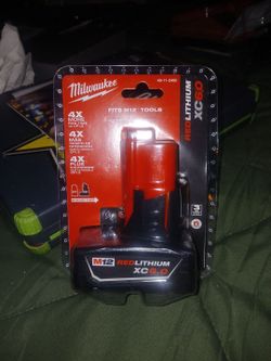Milwaukee M12 red lithium xc 6.0 battery