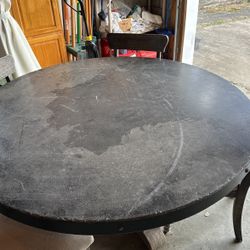 5ft Round Concrete Table And 4 Chairs
