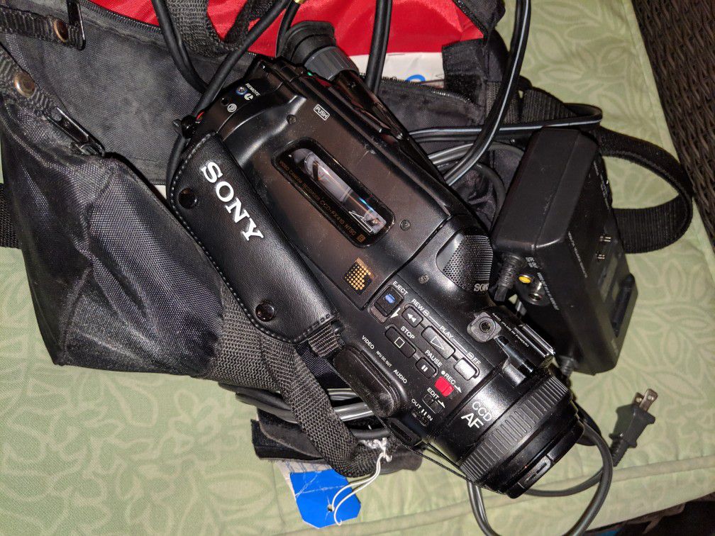 Sony Video Camera,Bag And All Accessories