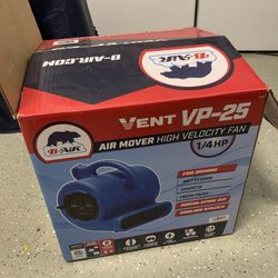 High Velocity Fan Vent VP-25 1/4 Hp