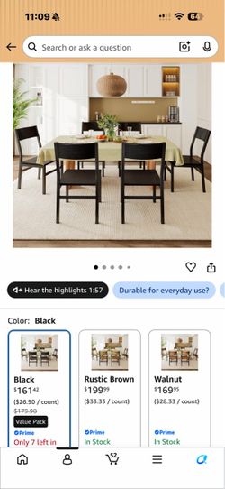 Dining table with 6 chairs