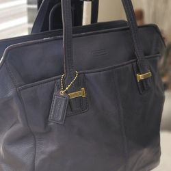 Coach - Large Navy  Blue Handbag