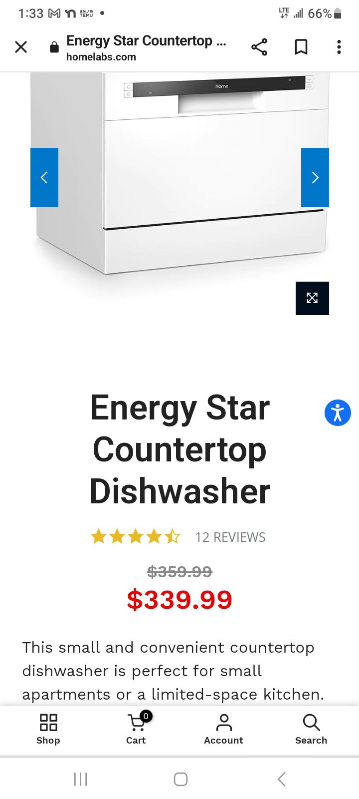 Home Countertop Dishwasher 