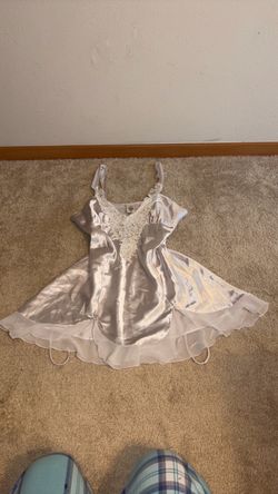 Satin Lace Trim Slip Babydoll Lingerie