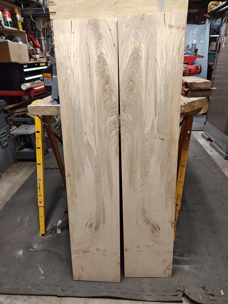 Bookmatch Spalted Maple Panels, Planed And Sanded