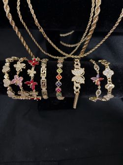 Pulseras Bracelets Oro Laminado Gold Tone