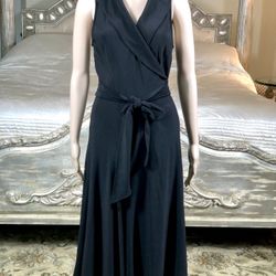 Ralph Lauren Black Wrap Dress Sz 10