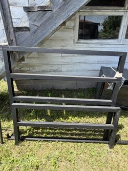 Black iron bed frame