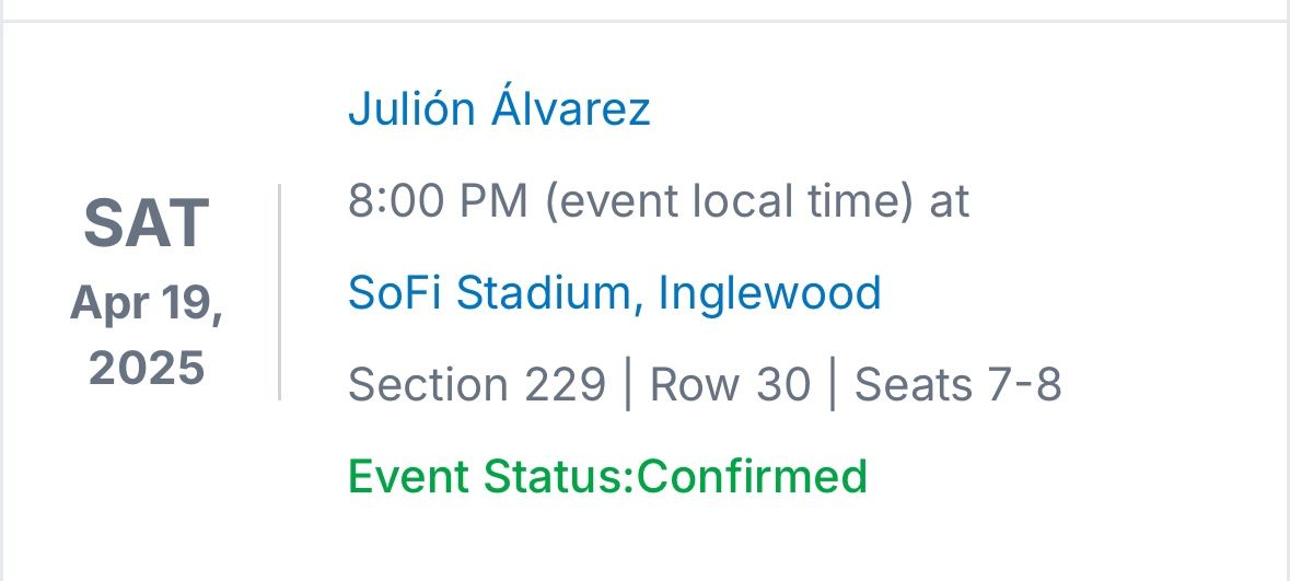 2 Tickets 700$